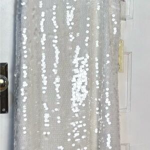 LC Lauren Conrad White Sequin slip dress